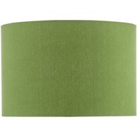 Dar Lighting Etzel Green Linen Drum Shade 30 cm