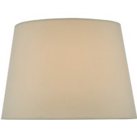 Dar Lighting Alina Taupe Faux Silk Tapered Drum Shade 26 cm