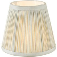 Dar Lighting Noelle Grey 100 % Silk Tapered Candle Clip Shade 14 cm