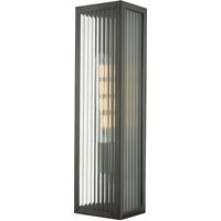 Dar Lighting Keegan Solid Brass Bathroom Wall Light In Bronze Finish IP44