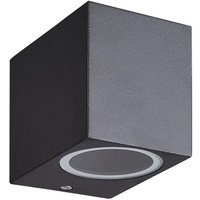 Mantra M7040 Kandanchu 1 Light Square Outdoor Wall Light In Sand Black - H: 80mm