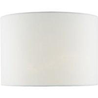 Dar Lighting Ciara Linen Drum Shade In White Finish 33 cm