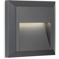 Firstlight 3838GP Enzo LED Resin Outdoor Wall And Step Light In Graphite - Square IP65