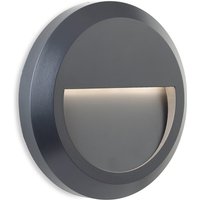 Firstlight 3839GP Enzo LED Resin Outdoor Wall And Step Light In Graphite - Round IP65