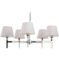 Firstlight 8219PST Transition 5 Light Chandelier With Cream Shades