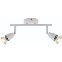 Saxby Lighting 43282 Amalfi 2 Light Bar Spotlight In Gloss White Finish