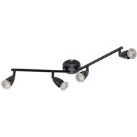Saxby Lighting 101331 Amalfi 4 Light Bar Ceiling Spotlight In Matt Black Finish
