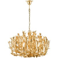 Dar Lighting Silvius 9 Light Ceiling Pendant Light In Gold Leaf Finish