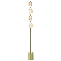 Dar Lighting Lysandra 4 Light Floor Lamp In Polished Gold With Opal Glass