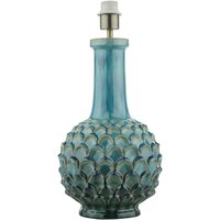 Dar Lighting Edlyn Table Lamp In Blue Reactive Glaze - Base Only