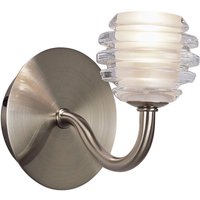 M8001 Sphere Satin Nickel 1 Light Switched Wall Lamp