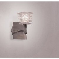 M0028/S Keops 1 Light Satin Nickel Switched Wall Lamp