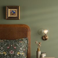 Dar Lighting Feya Wall Light In Antique Bronze With Clear And Opal Glass
