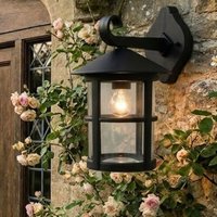 Firstlight 2356BK Stratford 1 Light Downlight Wall Lantern In Black
