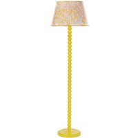 Dar Lighting Spool Floor Lamp Base Only In Yellow Finish