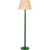 Dar Lighting Spool Floor Lamp Base Only In Green Finish