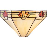 Interiors 1900 64288 Nevada Tiffany 1 Light Wall Light In Natural Shades