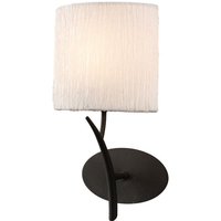 M1154/S Eve 1 Lt Anthracite Switched Wall Lamp With Ivory Shade