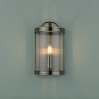 Laura Ashley Harrington Wall Light In Antique Brass With Glass Panel LA3756383-Q
