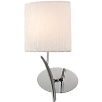 M1134/S Eve 1 Lt Chrome Switched Wall Lamp With Ivory Shade