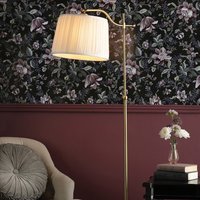 Laura Ashley Hemsley Floor Lamp In Matt Antique Finish With Ivory Shade LA3756330-Q