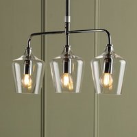 Laura Ashley Ockley 3 Light Bottle Bar Ceiling Pendant Light In Polished Chrome Finish LA3756331-Q