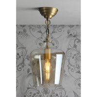 Laura Ashley Ockley Bottle Ceiling Pendant Light In Antique Brass With Champagne Glass LA3756317-Q
