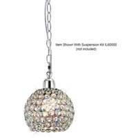 IL60004 Kudo Chrome And Crystal Non-Electric Pendant