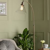 Laura Ashley Isaac Floor Lamp Antique Brass and Glass LA3756313-Q
