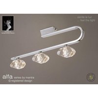 M0421PC Alfa 3 Light Polished Chrome Semi-Flush Ceiling Lamp