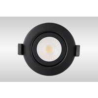 Oslo Dimmable Colour Changing Tilted LED Downlight In Black Finish IP65