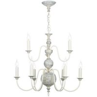 David Hunt Lighting FLE1312 Flemish 9 Light Distressed Grey Ceiling Pendant