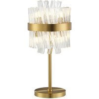 Hampton 6 Light Table Lamp In Brass Finish With Clear Glass
