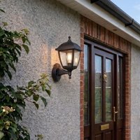 Firstlight 2815BK Palma Outdoor Uplight Lantern in Black Resin IP44