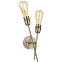 Firstlight 2882AB Leon 2 Light Wall Light In Antique Brass Finish