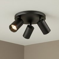 Firstlight 2926BK Max 3 Light Round Ceiling Spotlight In Black Finish