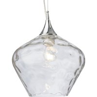 Firstlight Titan Single Ceiling Pendant Light In Polished Chrome With Clear Glass 2930CL