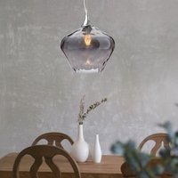 Firstlight Titan Single Ceiling Pendant Light In Polished Chrome With Smoked Glass 2930SM