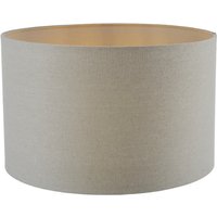 Dar Lighting Pyramid Grey Linen Drum Shade 40cm
