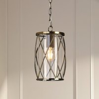 Laura Ashley Beckworth Ceiling Lantern In Antique Brass With Clear Glass Shade