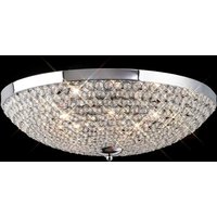 IL30189 Ava 9 Light Flush Crystal Ceiling Light