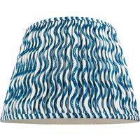 Endon 111305 Ripple Tapered Lamp Shade 40 cm In Marlin Blue