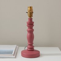 Endon 111521 Bibury Table Lamp Base In Satin Pink Clay And Aged Brass