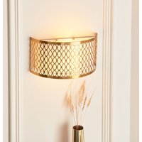Endon 113423 Cordero 2 Light Wall Light In Gold With White Inner Shade