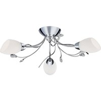 Searchlight 1763-3CC Gardenia Chrome Flush 3 Light Ceiling Light