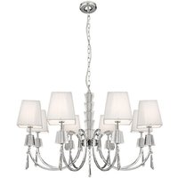 Searchlight 6888-8CC Portico Chrome 8 Light Ceiling Pendant Light