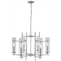 Searchlight 3096-6CC Milo 6 Light Chrome And Glass Pendant