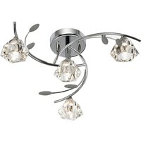 Searchlight 2634-4CC Sierra 4 Light Semi Flush Ceiling Light In Chrome