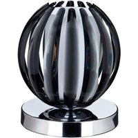 Searchlight 1811SM Chrome Finish Touch Table Lamp with Smokey Glass