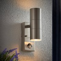 Endon EL-40062 Outdoor Stainless Steel Sensor Double Wall Light